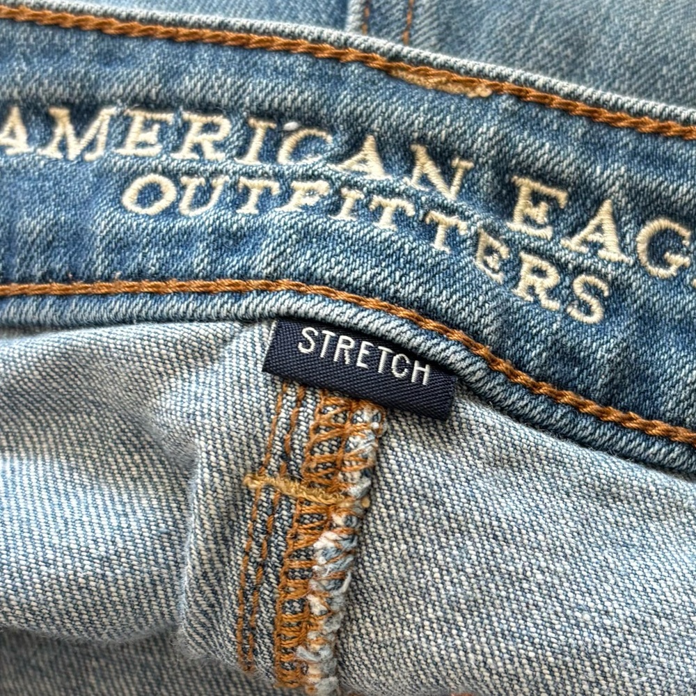 American Eagle Outfitters Ripped Blue Boyfriend Jeans - Picture 8 of 8